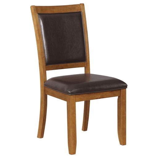 Nelms Upholstered Side Chairs Deep Brown and Dark Brown (Set of 2) image