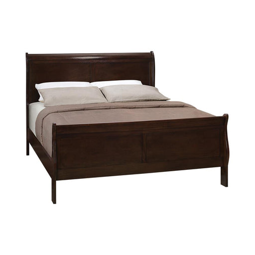 Louis Philippe Full Panel Sleigh Bed Cappuccino image