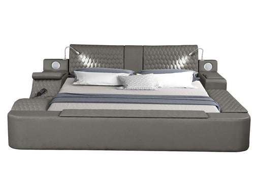 Galaxy Home Zoya Modern Style Queen Bed in Grey image