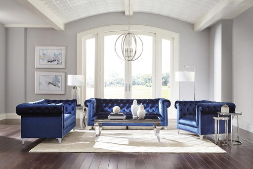 Bleker 2-piece Tuxedo Arm Living Room Set Blue image