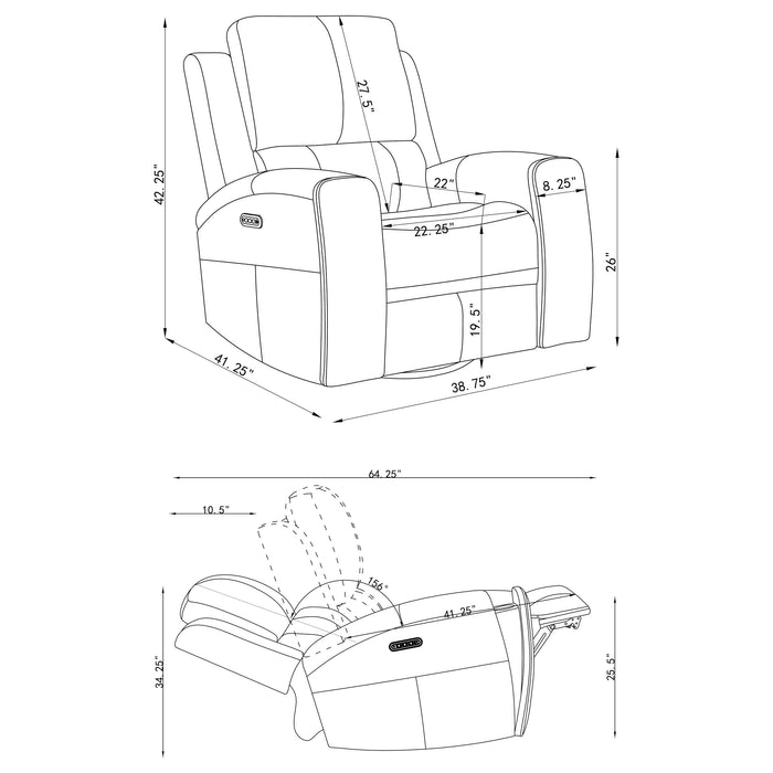 Brickston Triple Power Reclining Sofa Set