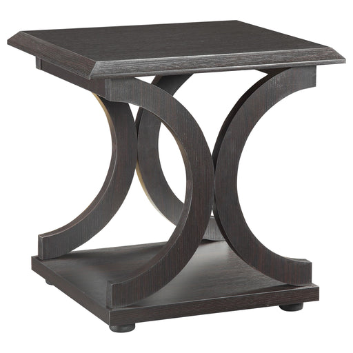Shelly C-shaped Base End Table Cappuccino image
