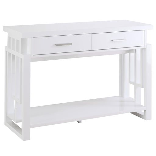 Schmitt Rectangular 2-drawer Sofa Table High Glossy White image
