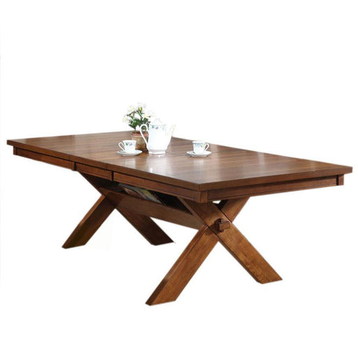 Acme Apollo Trestle Base Rectangular Dining Table in Walnut 70000 image