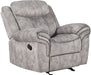 Acme Furniture Zubaida Motion Glider Recliner in 2-Tone Gray Velvet 55027 image