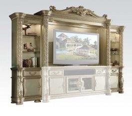 Acme Vendome Entertainment Center in Gold Patina 91310