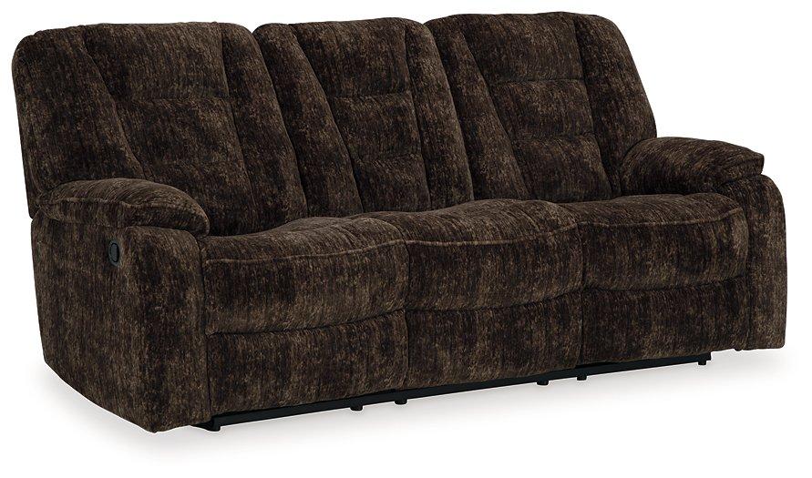 Soundwave Reclining Sofa with Drop Down Table