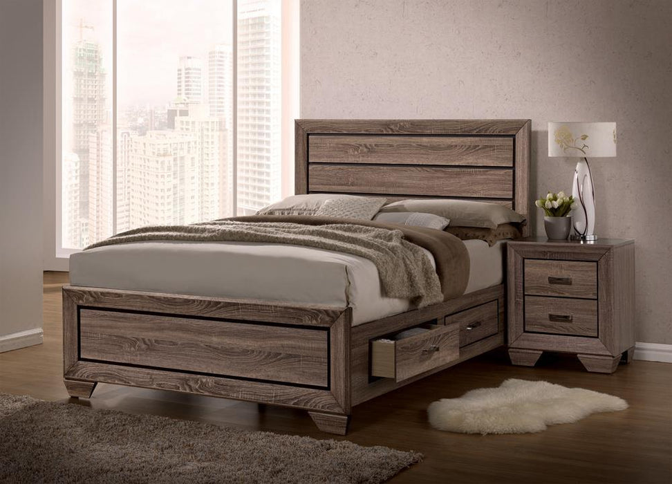 Kauffman Queen Panel Bed Washed Taupe