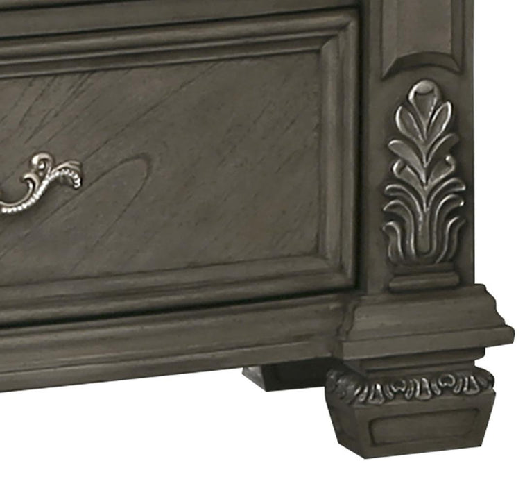 Silvy Transitional Style Nightstand in Gray finish Wood