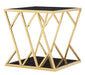 Julie Modern Style Marble End Table with Metal Base image