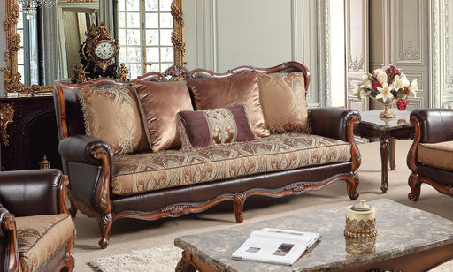 Anne Traditional Style Sofa in Cherry finish Wood image