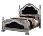 Pamela Transitional Style King Bed in Silver finish Wood image
