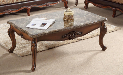 Anne Traditional Style Coffee Table in Cherry finish Wood image
