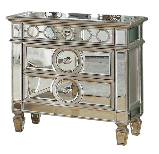 Brooklyn Contemporary Style Nightstand in Silver finish Wood image