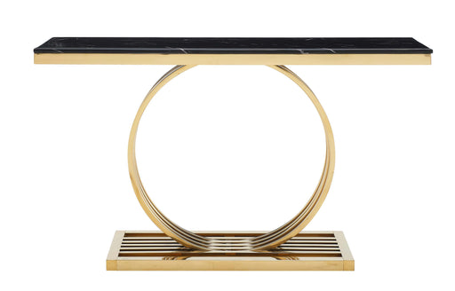 Arlene Modern Style Marble Console Table with Metal Base image