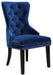 Bronx Transitional Style Navy Dining Chair in Walnut Wood image