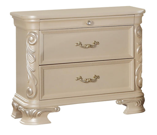 Victoria Traditional Style Nightstand in Off-White finish Wood image