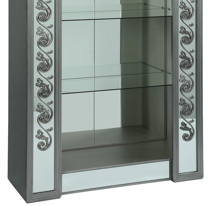 Eros Modern Style Cabinet with Metal Finish