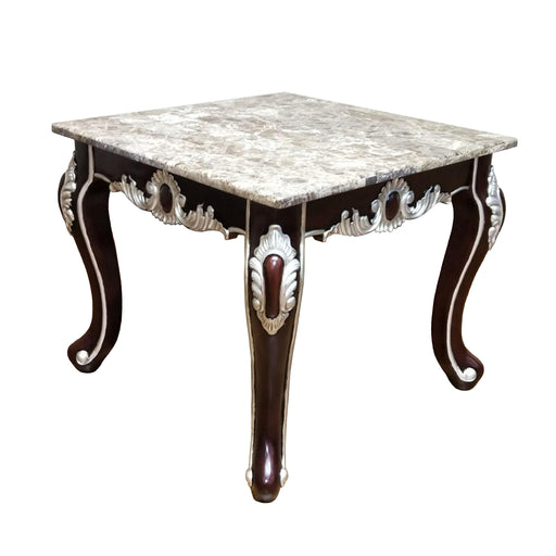 Monica Traditional Style End Table in Cherry finish Wood image