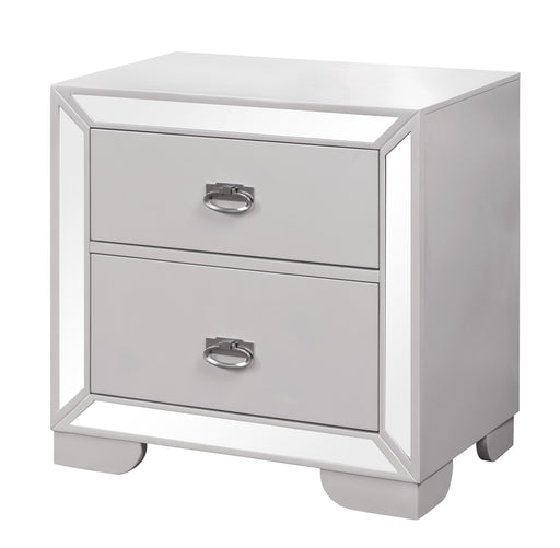 Grand Gloria Contemporary Style Nightstand in White finish Wood image