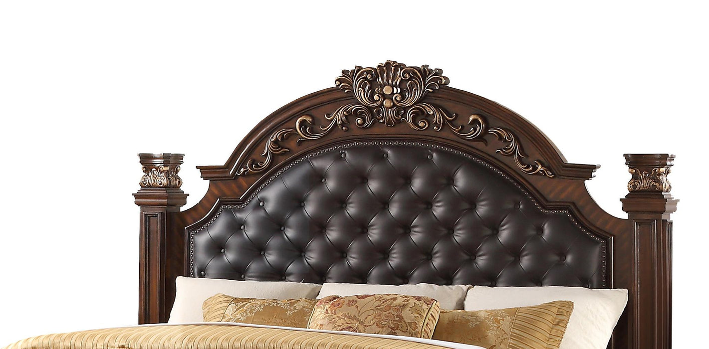 Aspen Traditional Style Queen Bed in Cherry finish Wood