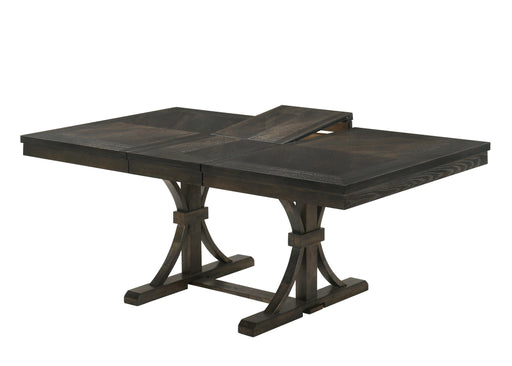 Asbury Transitional Style Dining Table in Dark Brown finish Wood image