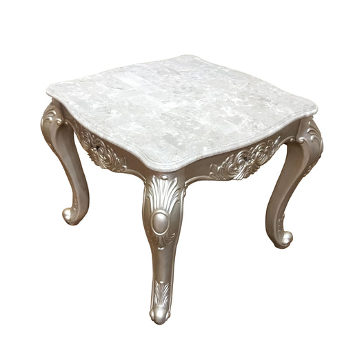 Emily Transitional Style End Table in Champagne finish Wood image