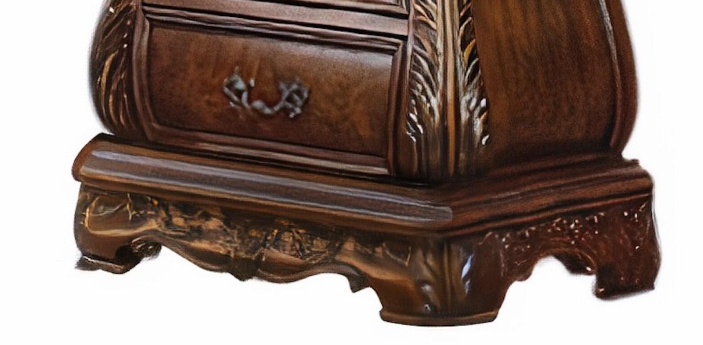 Cleopatra Traditional Style Nightstand in Cherry finish Wood