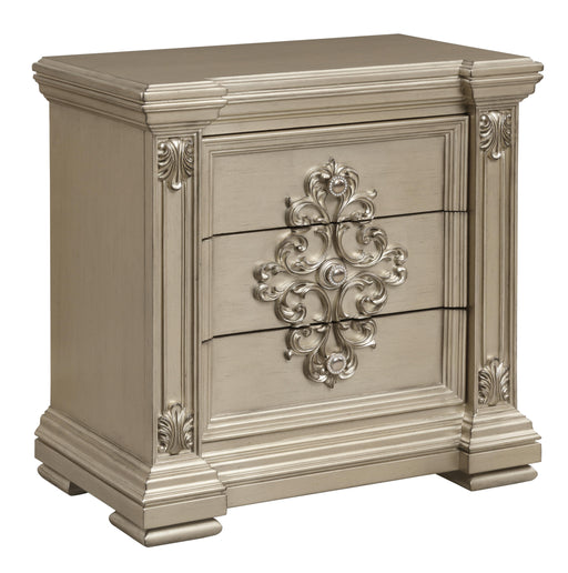 Alicia Transitional Style Nightstand in Beige finish Wood image