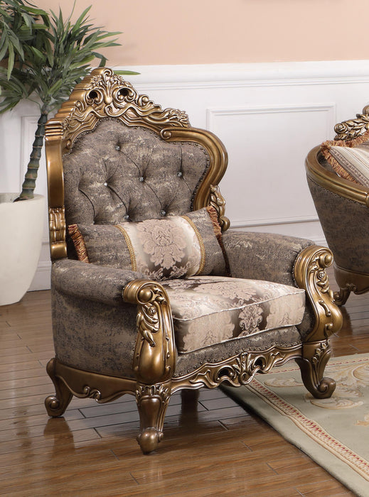 Amelia Traditional Style Chair in Bronze finish Wood