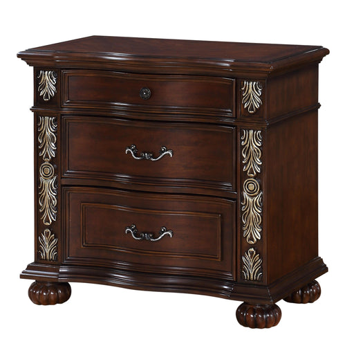 Rosanna Traditional Style Nightstand in Cherry finish Wood image
