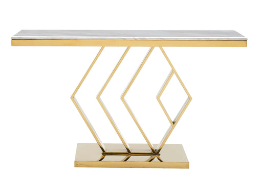 Gamila Modern Style Marble Console Table with Metal Base image