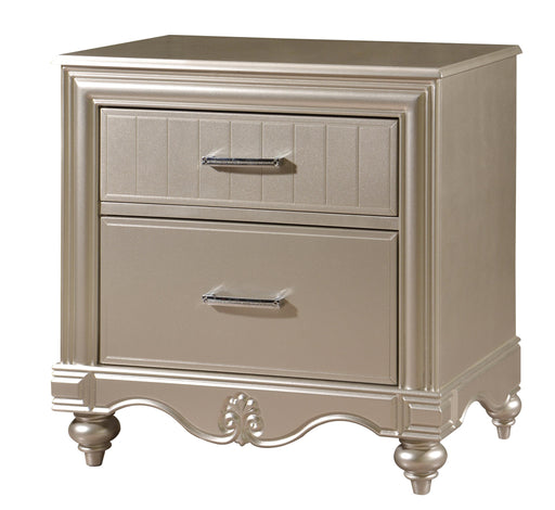 Faisal Transitional Style Nightstand in Champagne finish Wood image