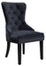 Bronx Transitional Style Black Dining Chair in Walnut Wood image