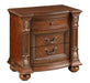 Viviana Traditional Style Nightstand in Caramel finish Wood image