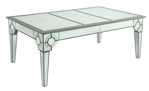 Zoe Modern Style Glass DiningTable with Silver fiinish image