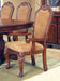 Veronica Cherry Traditional Style Dining Arm Chair in Cherry finish Wood image