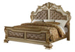 Miranda Transitional Style Queen Bed in Gold finish Wood image