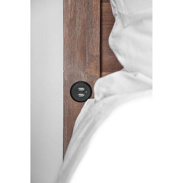 Wynton Weathered Light Oak Cal.King, E.King, & Queen Bed