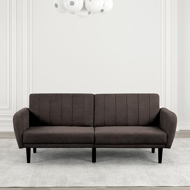 Aristide Futon Sofa Grey & Brown