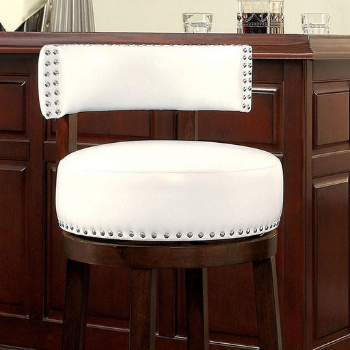 SHIRLEY Dark Oak/White 29" Bar Stool image