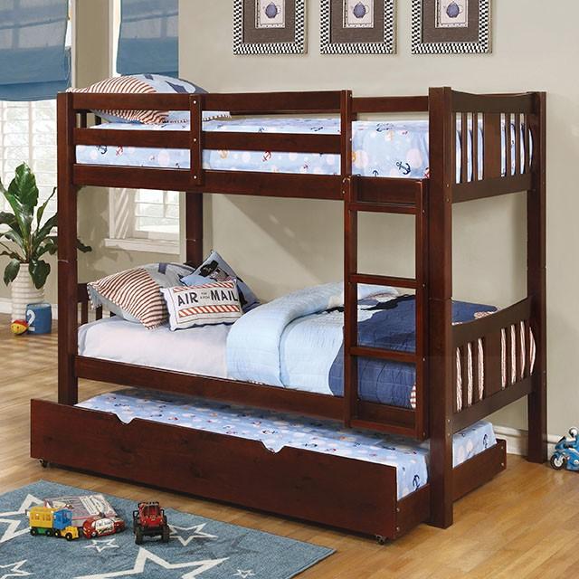 CAMERON Dark Walnut Twin/Twin Bunk Bed image