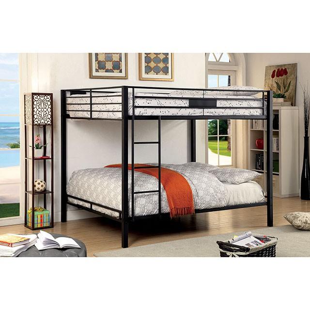 CLAREN Black Queen/Queen Bunk Bed