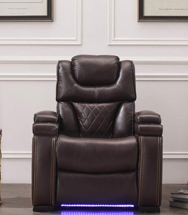 Galaxy Home Lexus Power Recliner in Brown GHF-808857587831