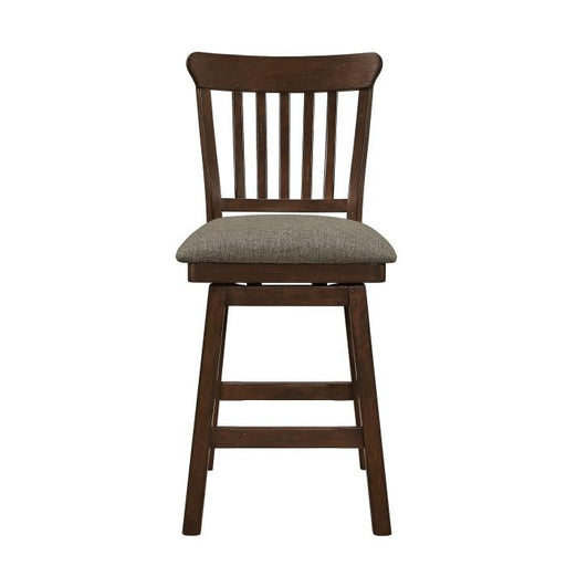 Homelegance Schleiger Counter Height Swivel Chair in Dark Brown (Set of 2) image
