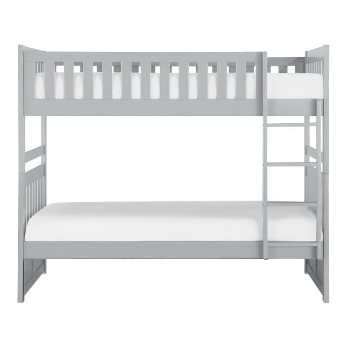 Orion Twin/Twin Bunk Bed with Storage Boxes in Gray B2063-1*T image