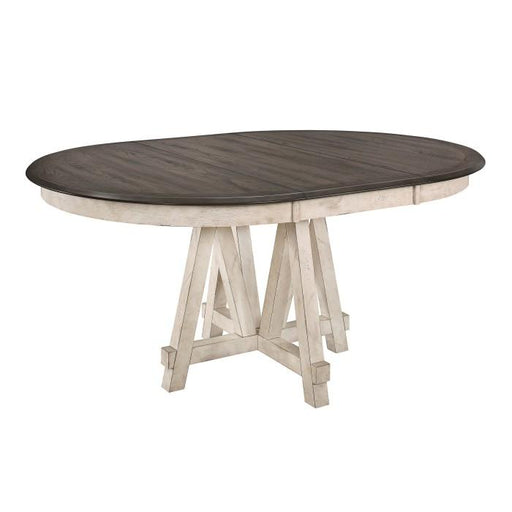 Clover Round Dining Table in White and Gray 5656-66* image