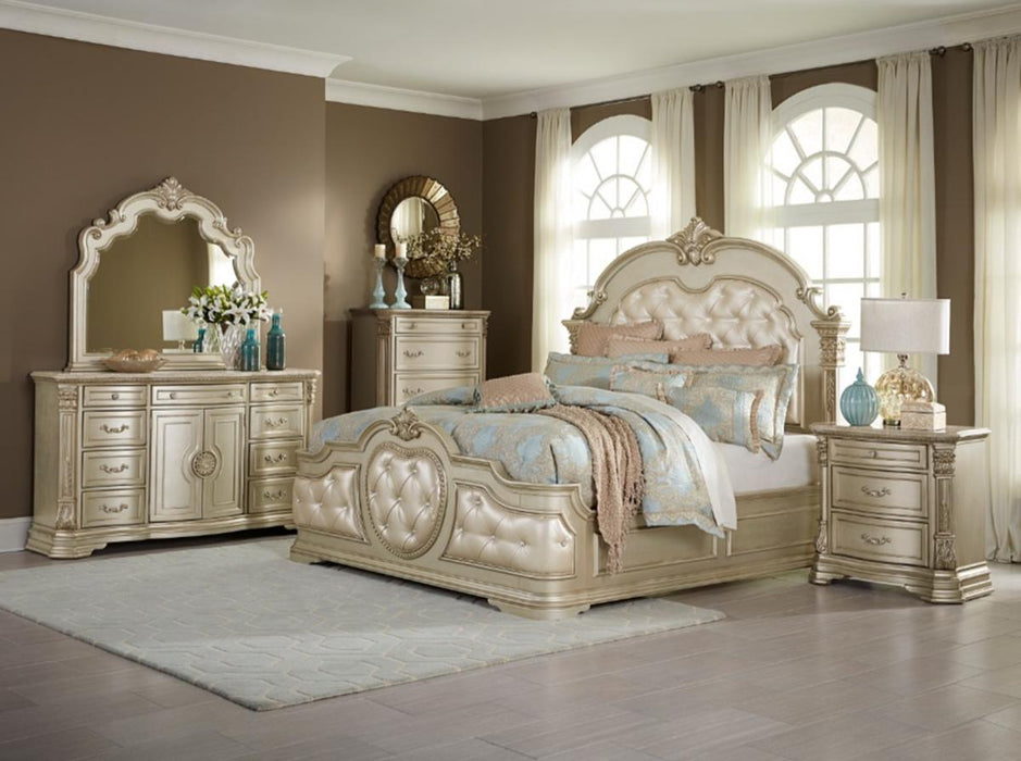 Antoinetta King Panel Bed in Champagne Wood 1919K-1EK*