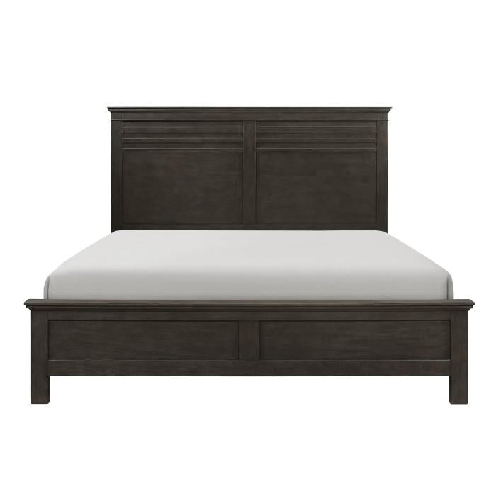 Blaire Farm Queen Panel Bed in Saddle Brown Wood 1675-1*