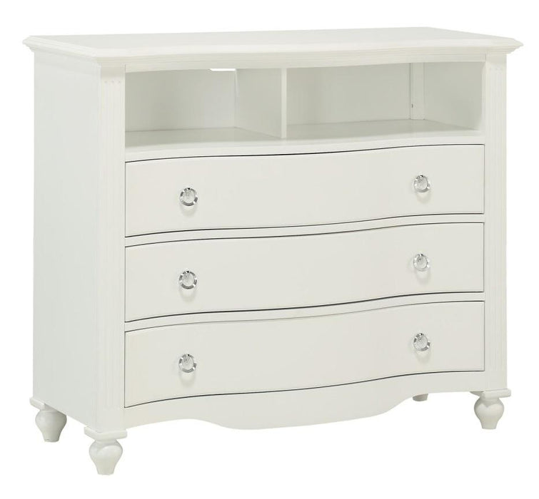 Meghan 3 Drawer Media Chest in White 2058WH-11